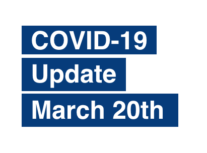 PAS Update on Coronavirus (COVID-19) March 20th